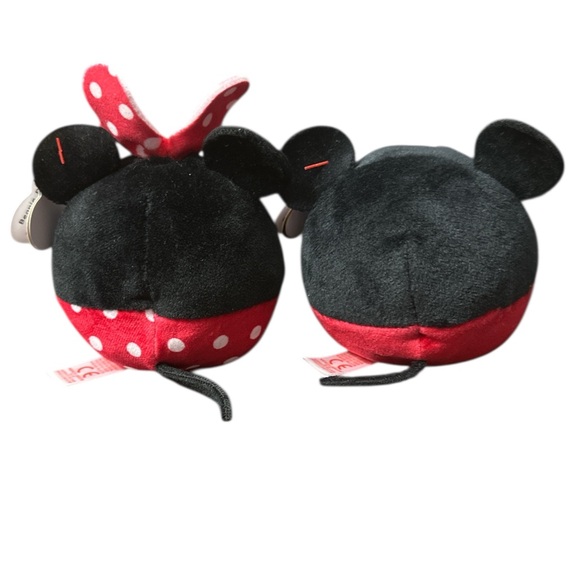 Ty + Disney Beanie Ball Set of 2 Minnie and Mickey in Red and Black NWT - Picture 2 of 12